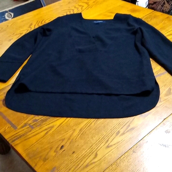 FRENCH CONNECTION 8 Women Used Preowned Long Sleeves Top BLACK Casual SHIRT - Picture 3 of 10